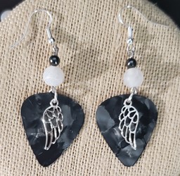 Show details for Grey Angel Wings Earrings Picture of Grey Angel Wings Earrings