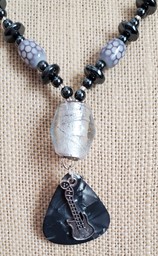 Show details for Shades of Grey Electric Guitar Necklace Picture of Shades of Grey Electric Guitar Necklace
