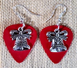 Show details for Ring Out The Bells earrings on red picks Picture of Ring Out The Bells earrings on red picks