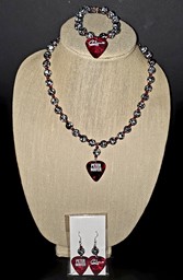 Picture of Black and White Marbled Peter Mayer Guitar Pick Necklace