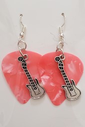 Picture of Pink Electric Guitar Earrings
