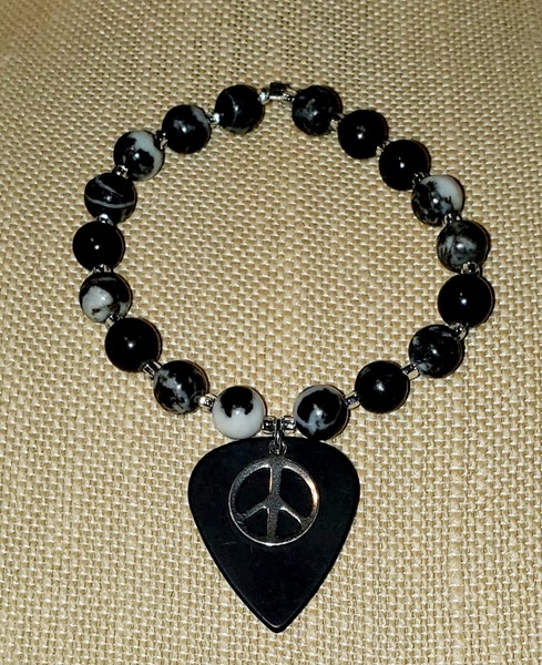 Picture of Black and White Peace Bracelet